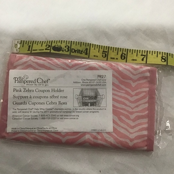 Pampered Chef Pink Zebra Coupon Holder, New in Package - Picture 5 of 5